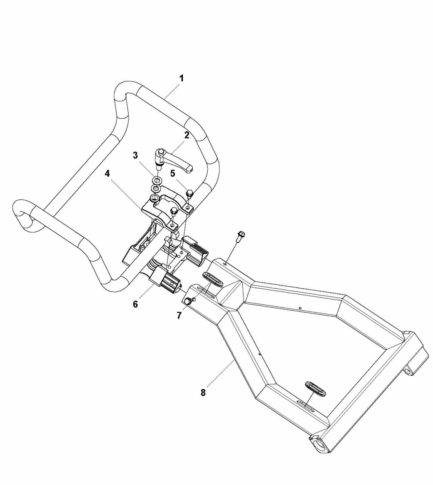 HTC X6 Handle Bar Assembly Parts