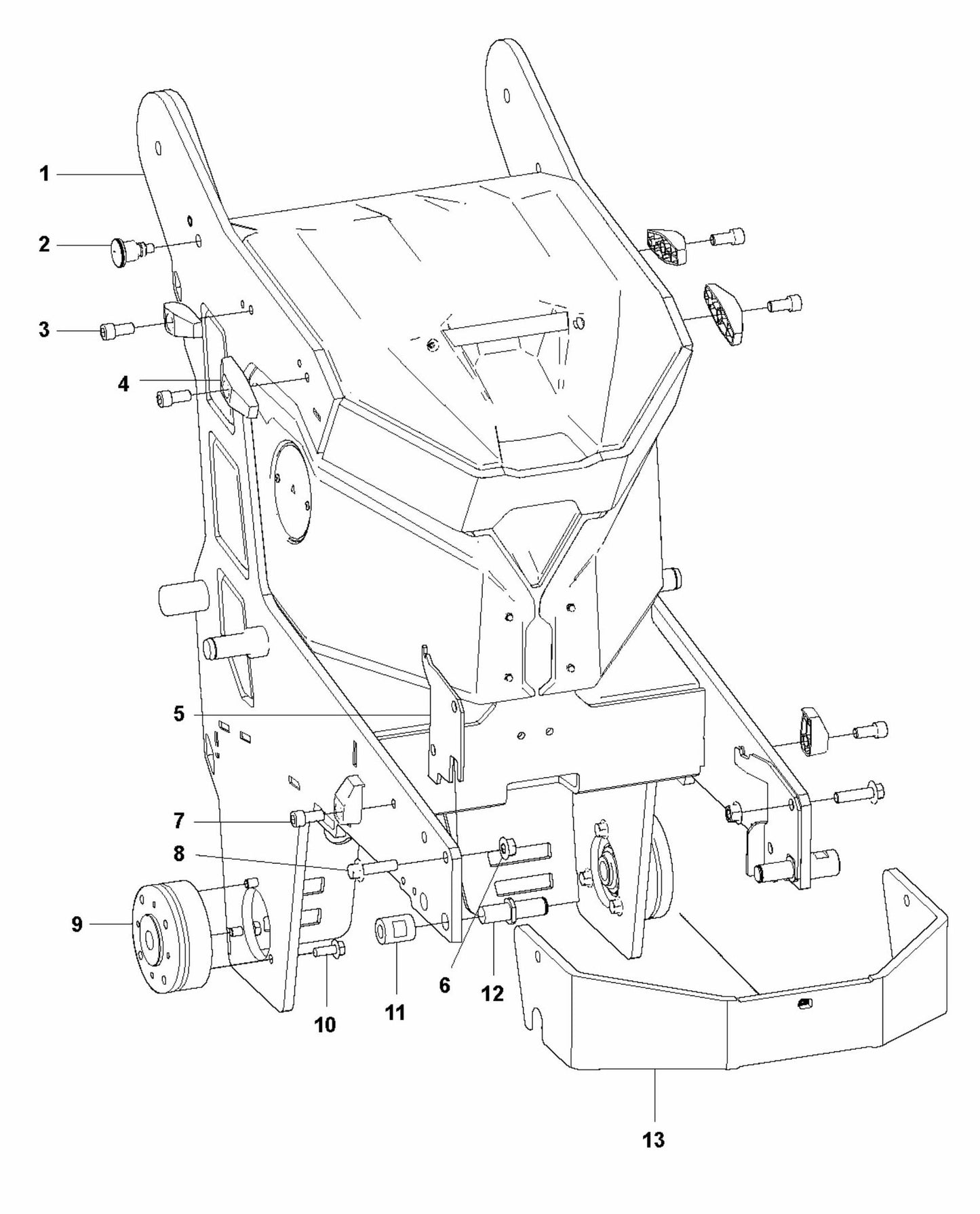 HTC X6 Chassis Frame Assembly Parts