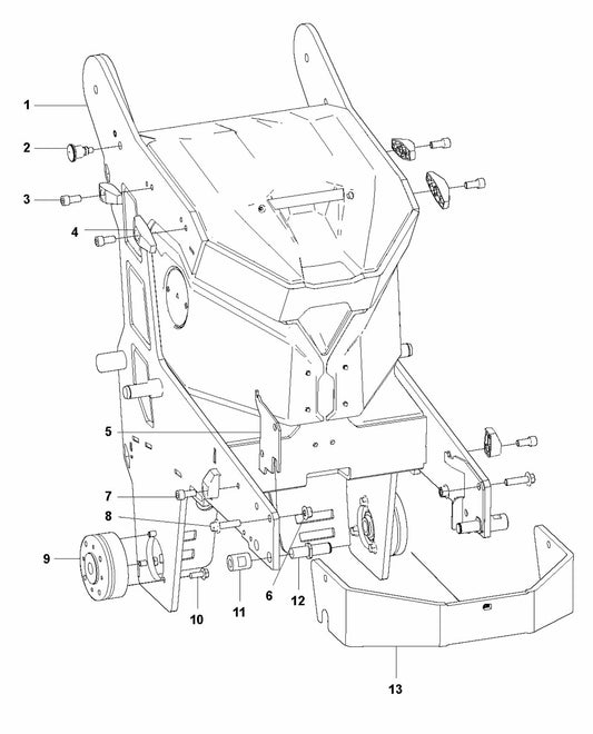 HTC X6 Chassis Frame Assembly Parts