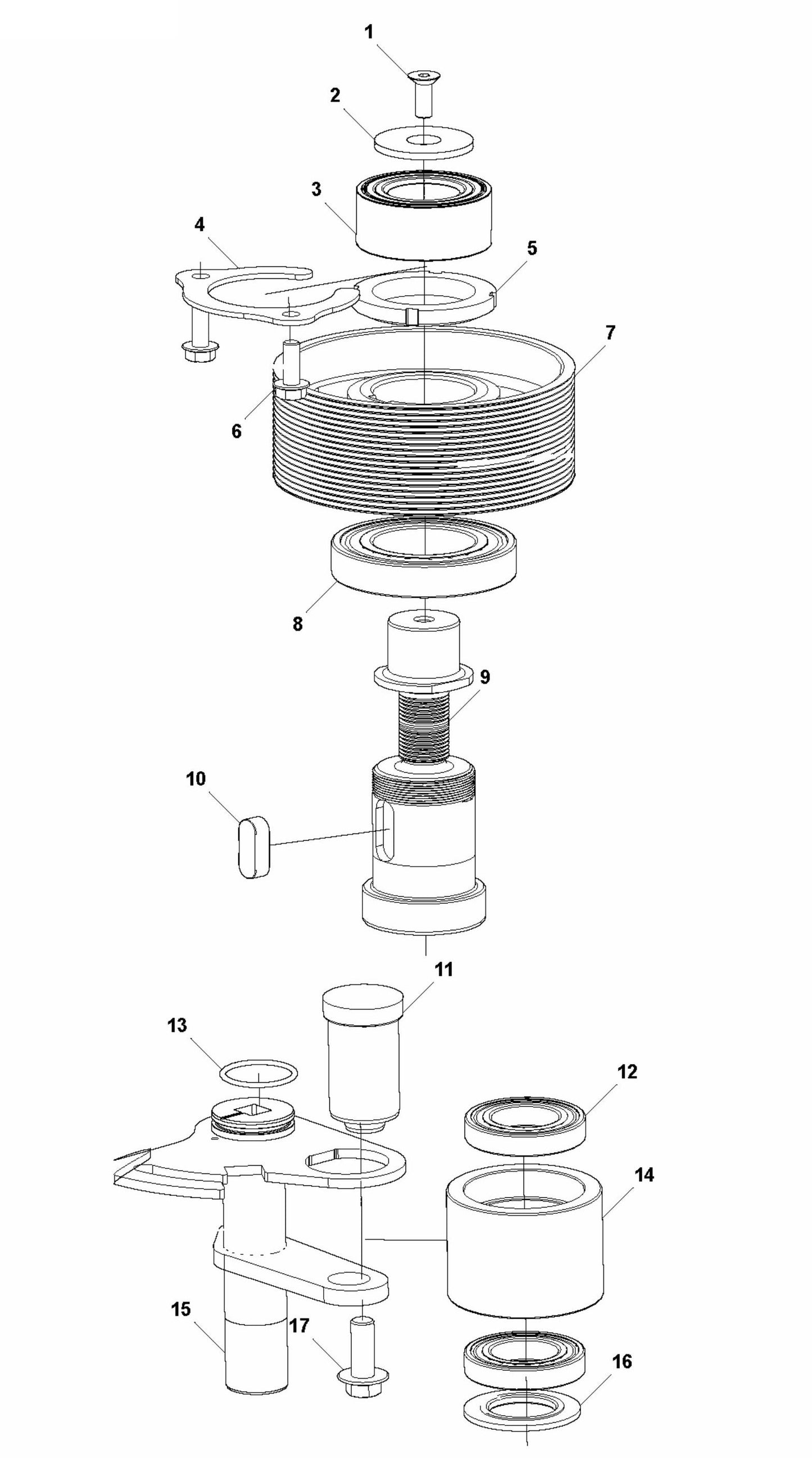 HTC X6 Idler Pulley Assembly Parts