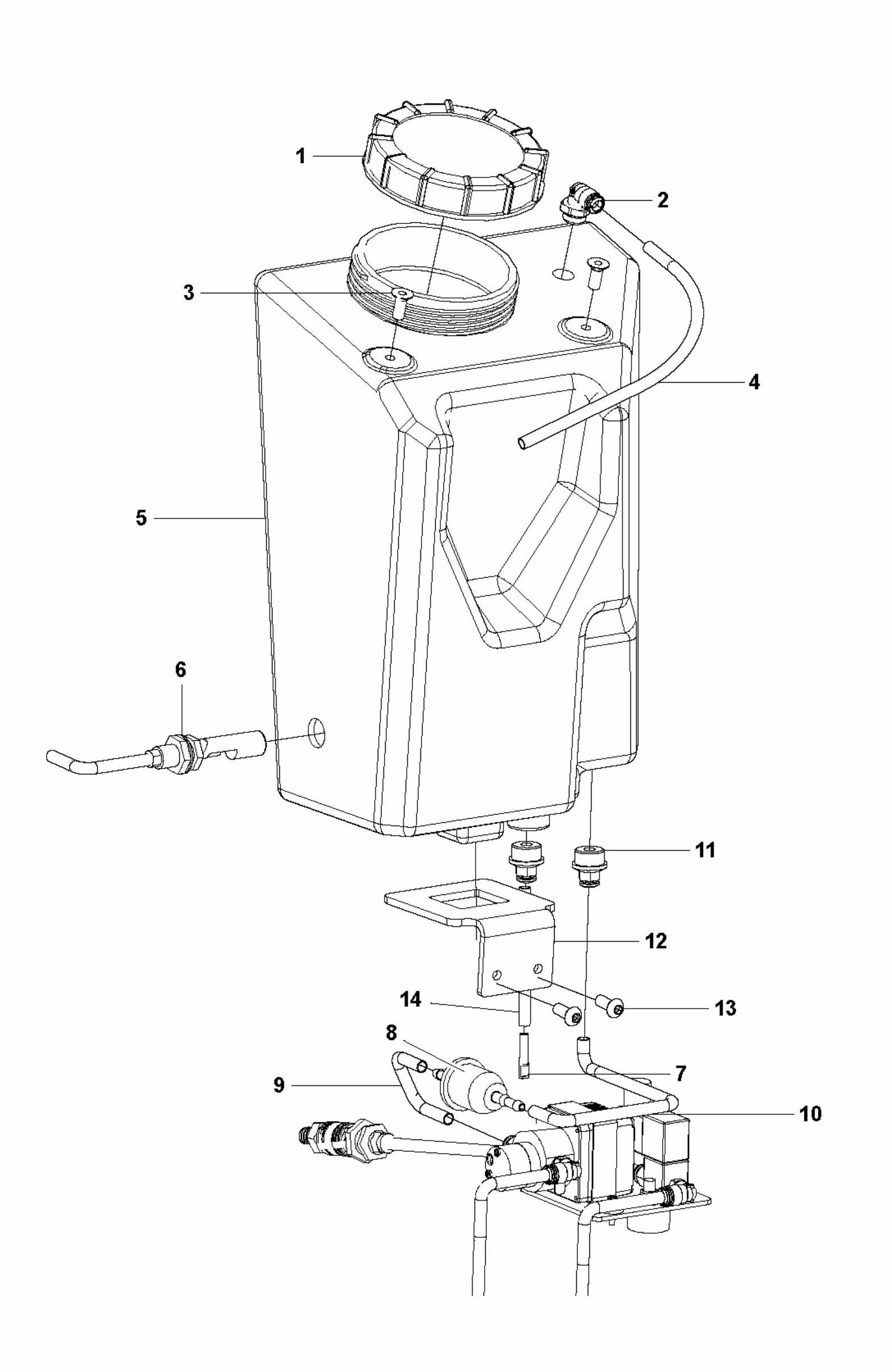 HTC X6 Water Tank Assembly Parts