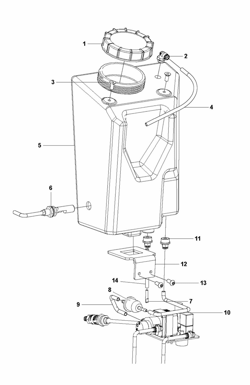 HTC X6 Water Tank Assembly Parts