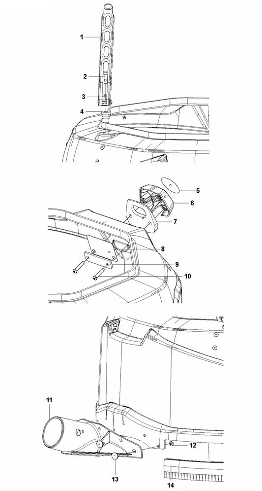 HTC X8 Exhaust And Misc Assembly Parts