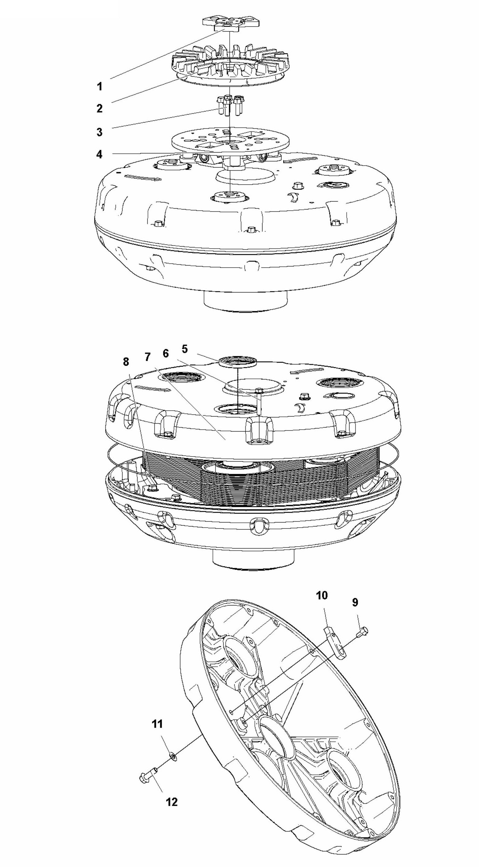 HTC X8 Grinding Head Lower Assembly Parts