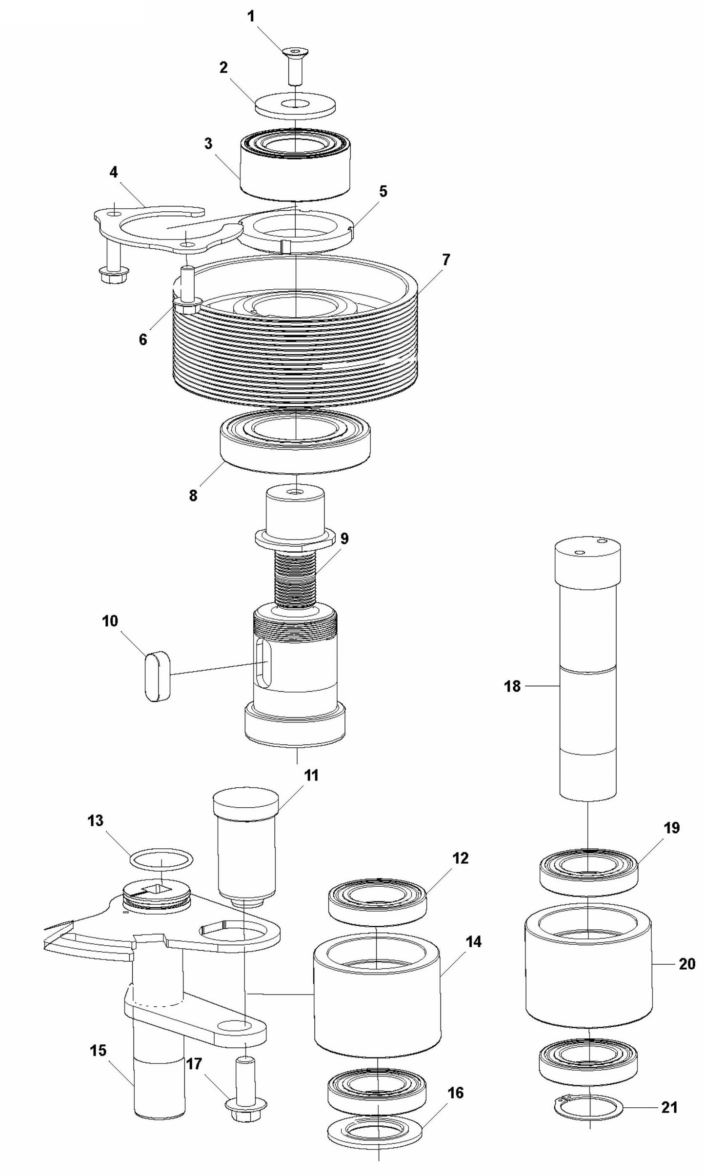 HTC X8 Idler Pulley Assembly Parts