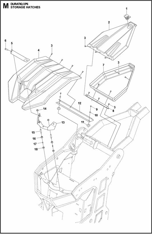 HTC XP6 Storage Hatches Assembly Parts