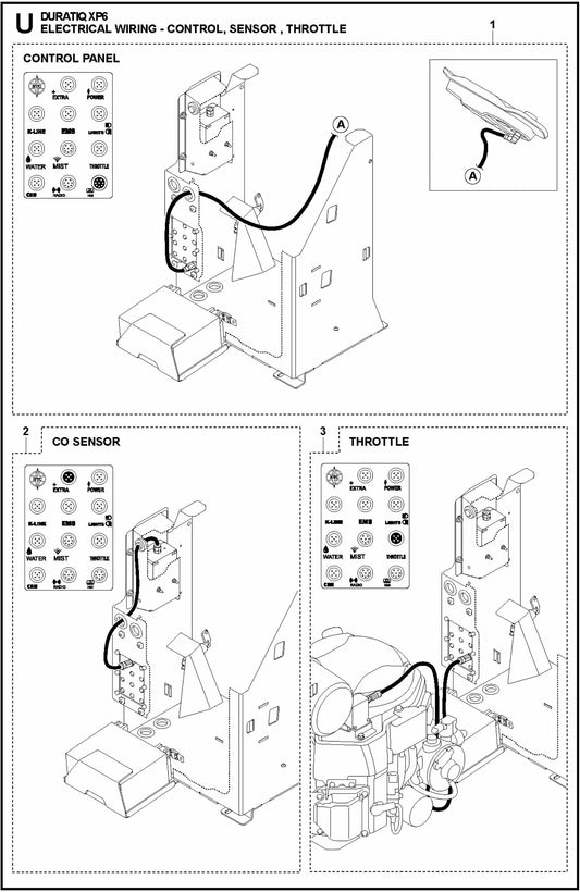 HTC XP6 Electrical Wiring-Control, Sensor, Throttle Assembly Parts