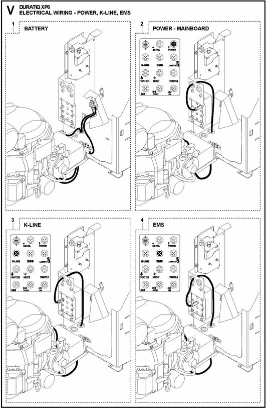 HTC XP6 Electrical Wiring-Power, K-Line, EMS Assembly Parts