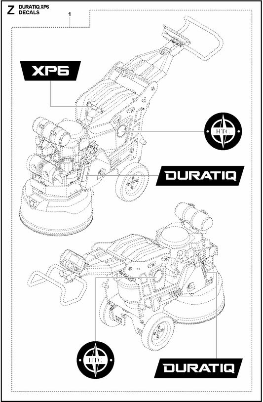 HTC XP6 Decals Assembly Parts