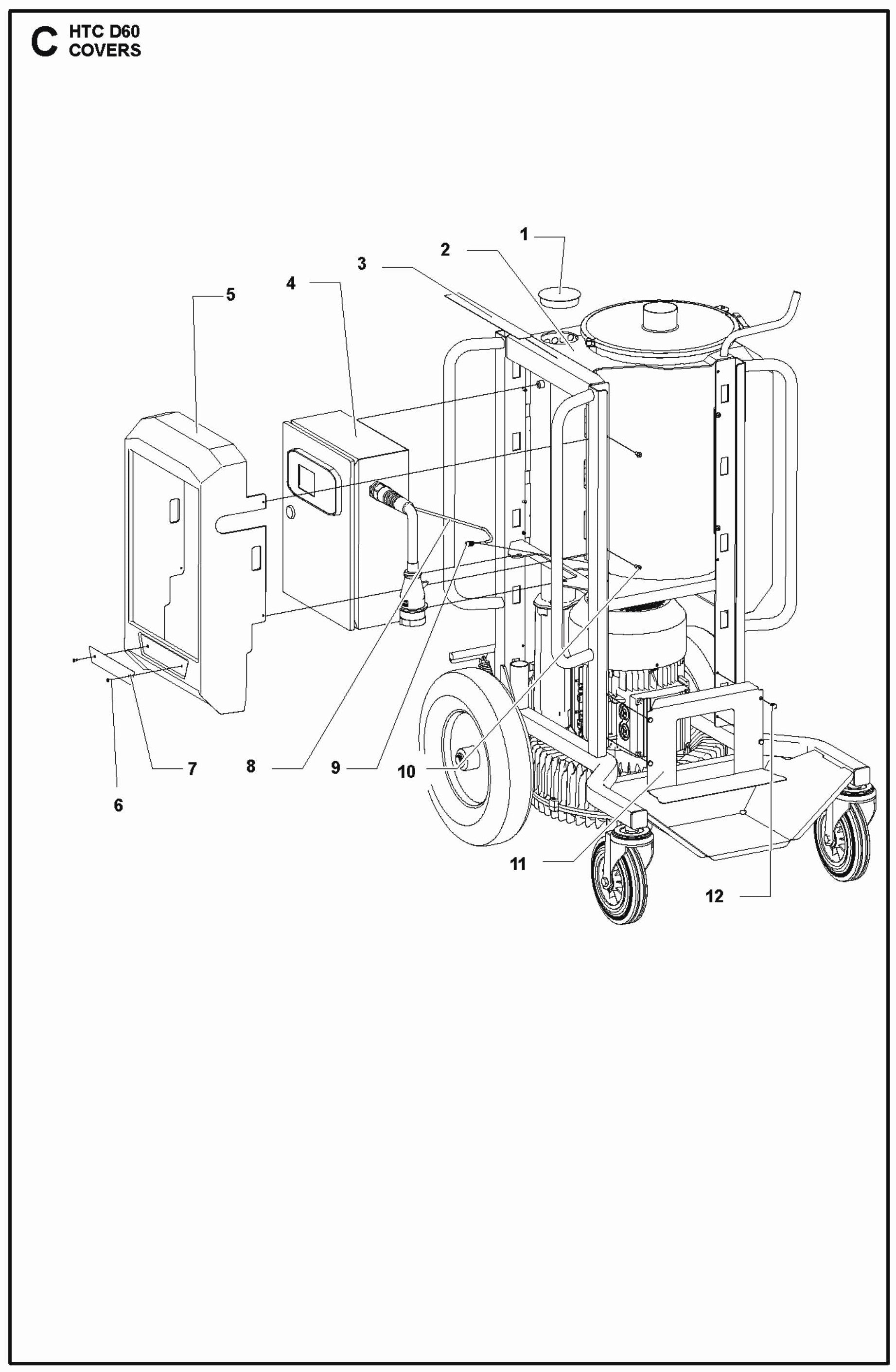 Covers Parts For HTC D60 Parts By Husqvarna