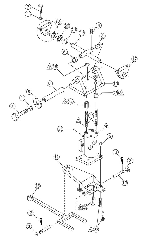 HTH-Series Right Side Pivot Assembly Parts