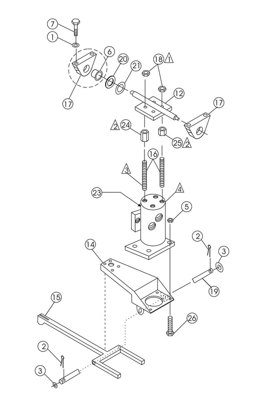 HTH-Series Left Side Pivot Assembly Parts