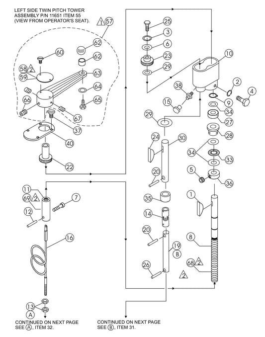 HTH-Series Left/Right Twin Pitch Assembly-1 Parts By Multiquip Whiteman