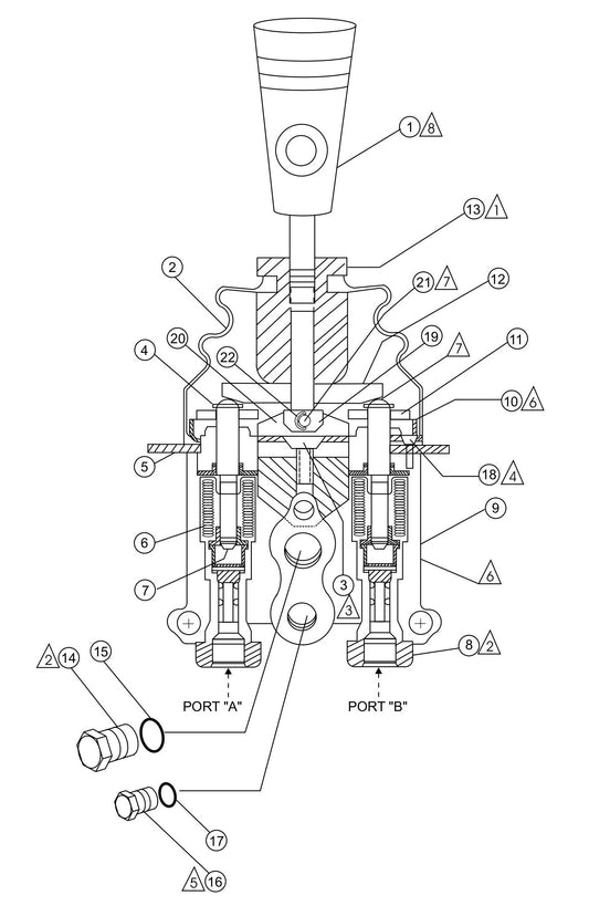 HTH-Series Valve (Left Side) Assembly Parts By Multiquip Whiteman