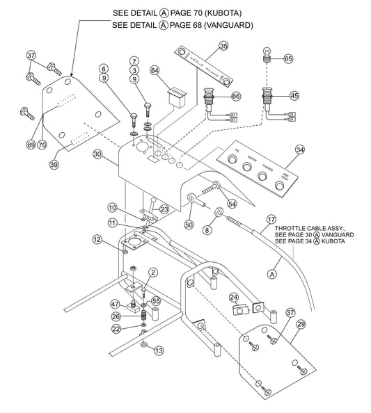 HTH-Series Top Panel (Right Side) Assembly Parts By Multiquip Whiteman
