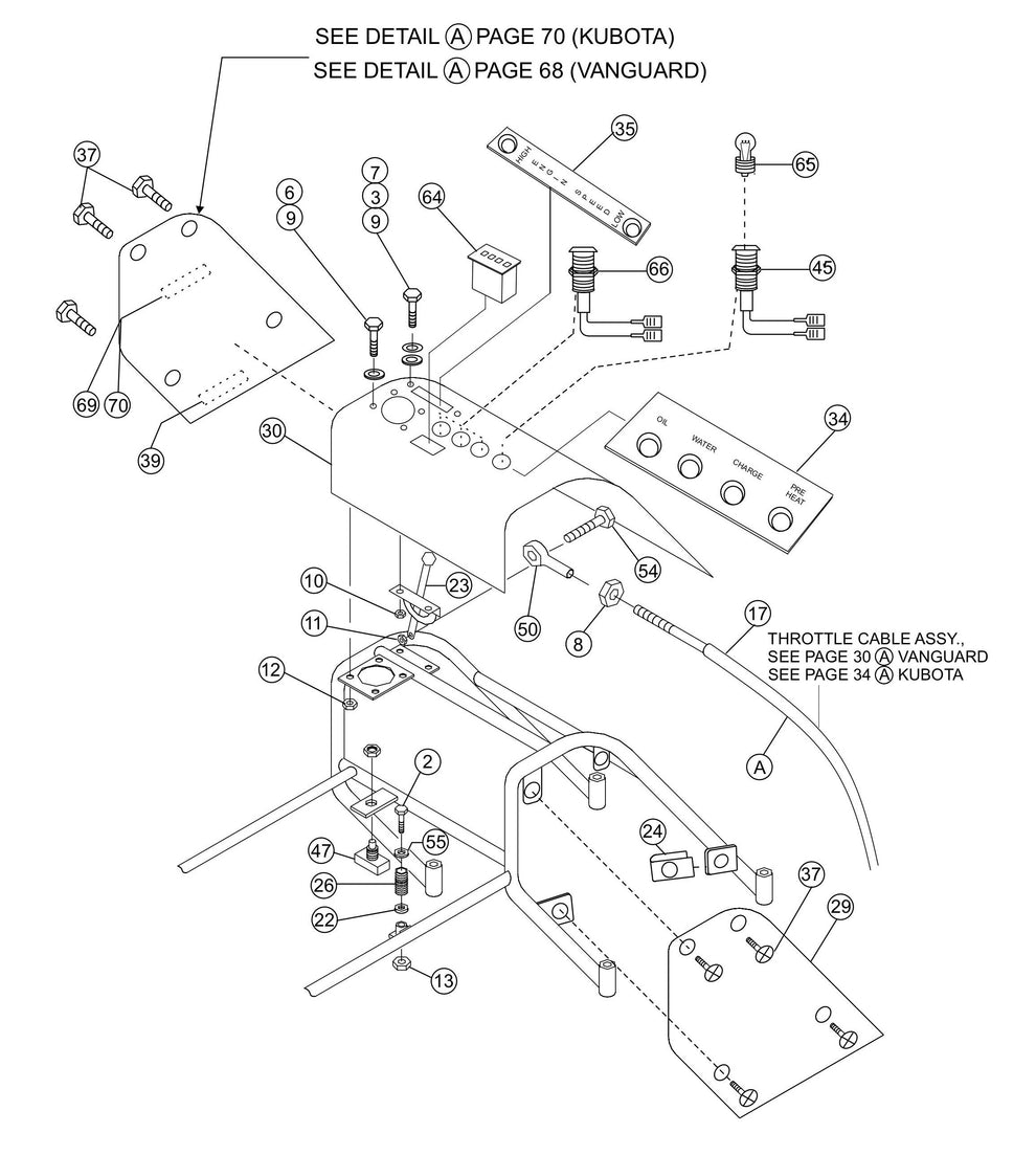 HTH-Series Top Panel (Right Side) Assembly Parts By Multiquip Whiteman