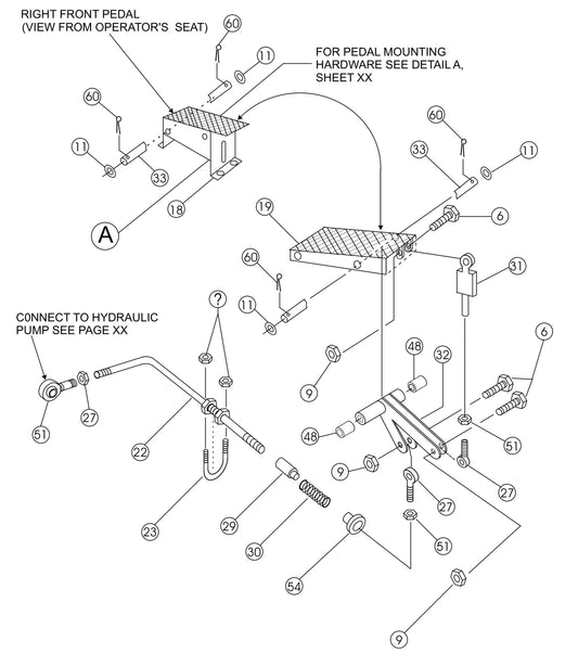 HTH-Series Foot Pedals Assembly Parts By Multiquip Whiteman