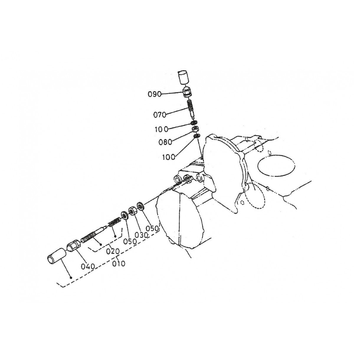 HTH44T KUBOTA V-1505— Engine Stop Lever Assembly Parts By Multiquip Whiteman