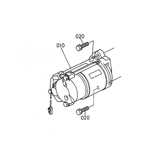 HTH44T KUBOTA V-1505— Starter Assembly Parts By Multiquip Whiteman
