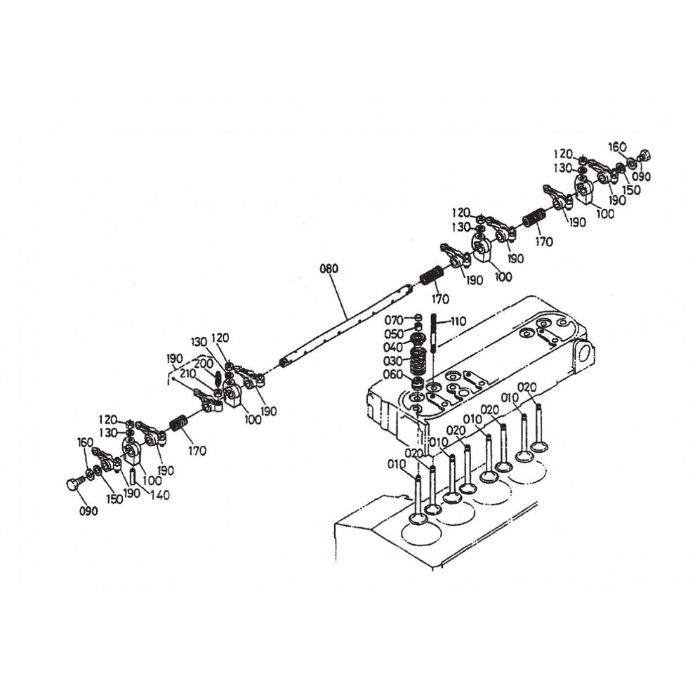 HTH44T KUBOTA V-1505— Valve And Rocker Arm Assembly Parts By Multiquip Whiteman
