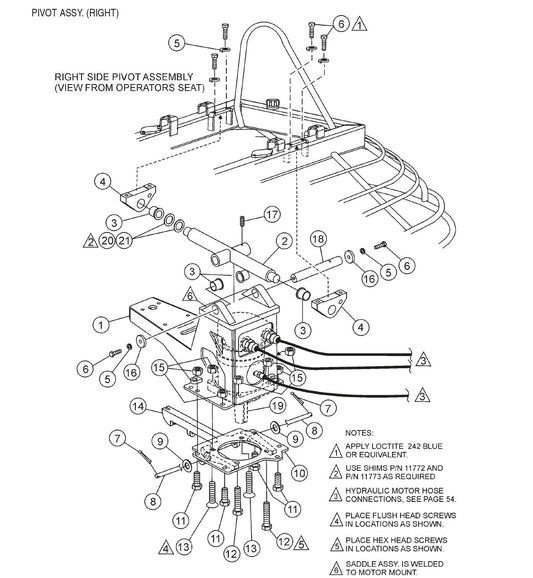 HTH44T— Pivot Assembly (Right) Parts By Multiquip
