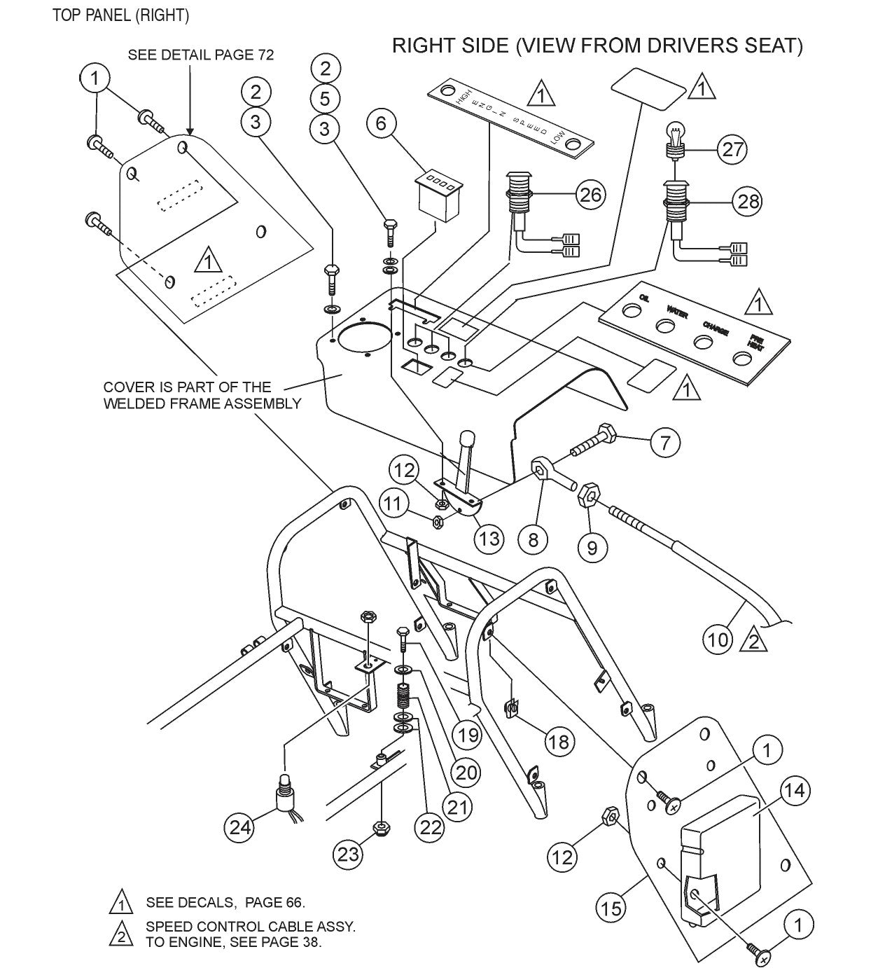 HTH44T— Top Panel(Right) Assembly Parts By Multiquip Whiteman