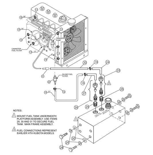 HTH — Engine (Kubota) Below S/N JG53027. Assembly Parts By Multiquip Whiteman