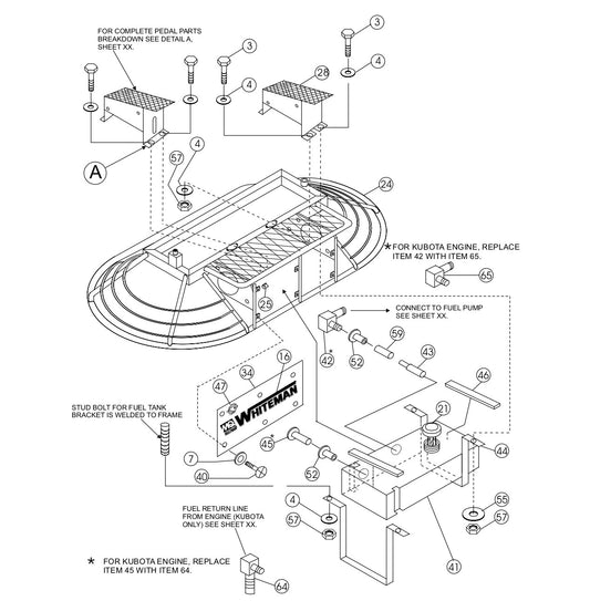 HTH — Frame And Fuel Tank Assembly Parts By Multiquip Whiteman