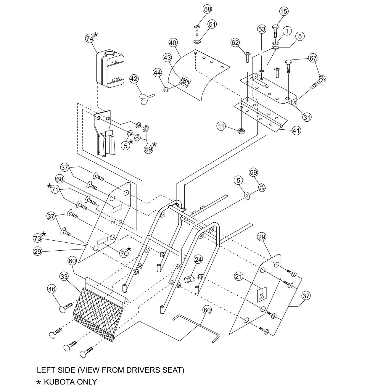 HTH — Top Panel (Left Side) Assembly Parts By Multiquip Whiteman