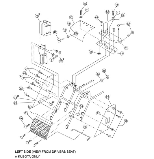 HTH — Top Panel (Left Side) Assembly Parts By Multiquip Whiteman