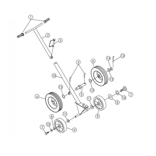 HTH — E-Z Mover And Lift Handle Assembly Parts By Multiquip Whiteman