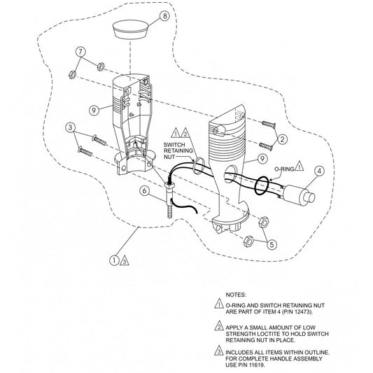 HTH — Handle (Left Side) Assembly Parts By Multiquip Whiteman