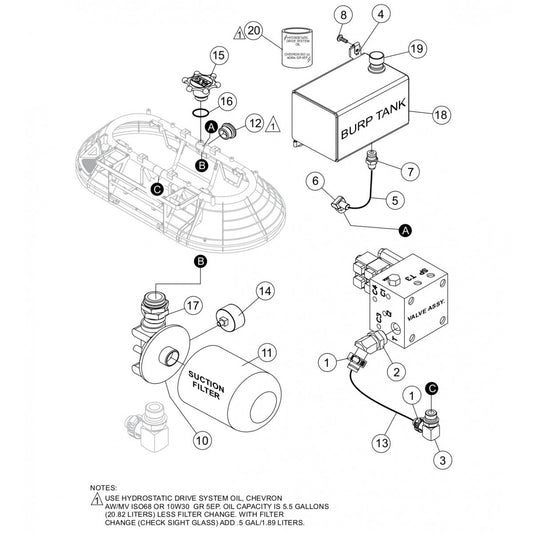 HTX44K4-K5-Y4-Y5— Burp Tank/Suction Filter Parts By Multiquip Whiteman