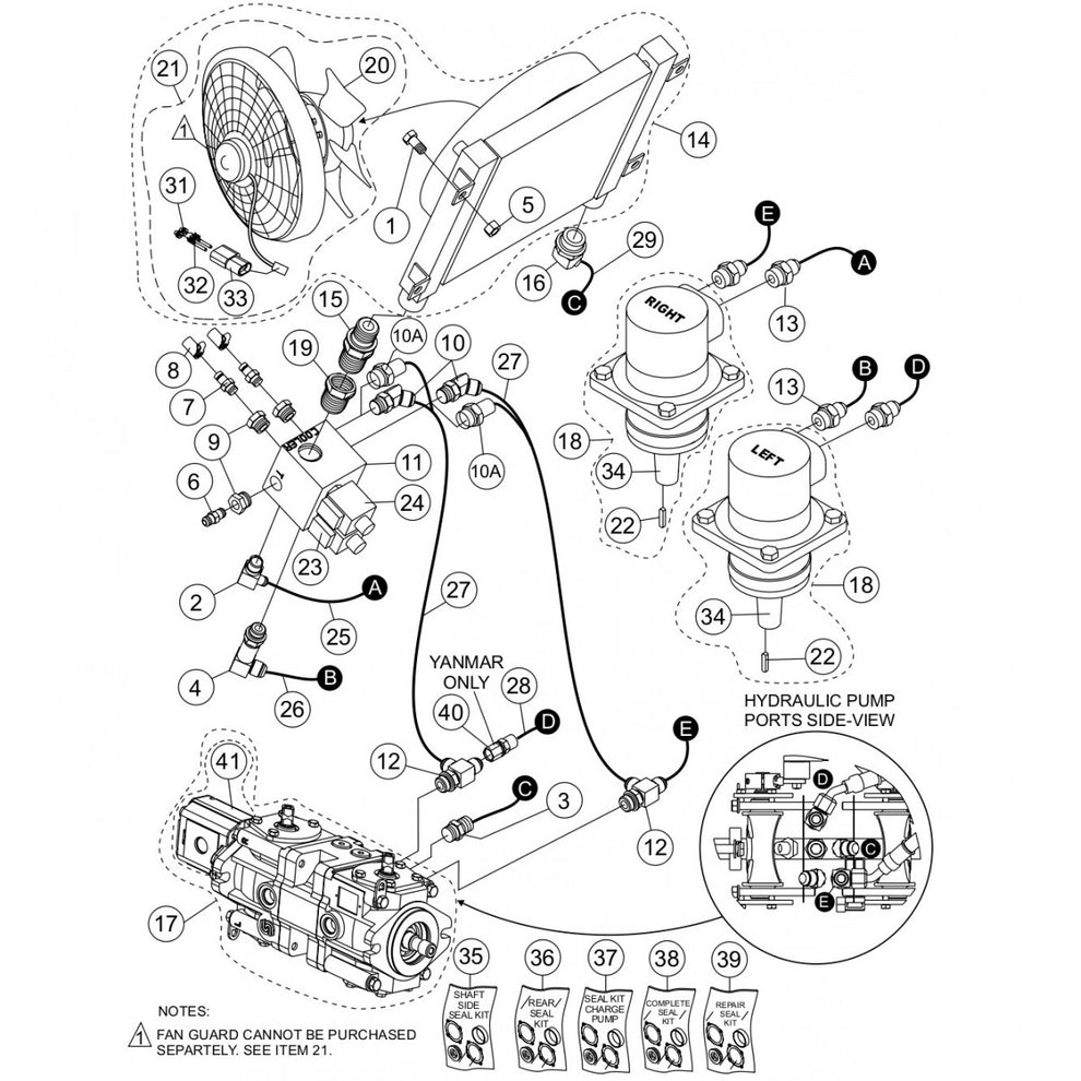 HTX44K4-K5-Y4-Y5— Coolant Valve Bypass Assembly Parts By Multiquip Whiteman