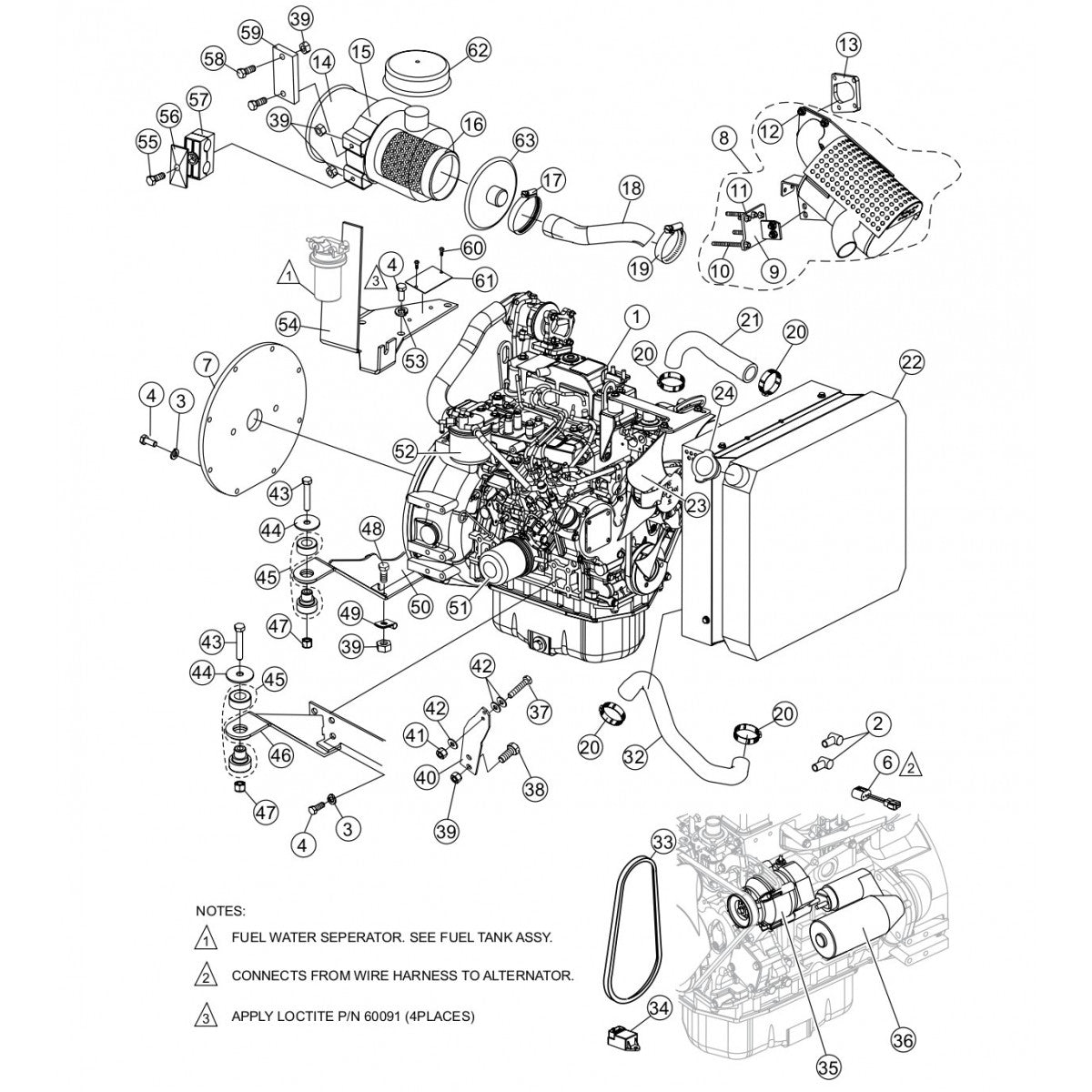 HTX44K4-K5-Y4-Y5— Engine Assembly (Yanmar) Parts By Multiquip Whiteman