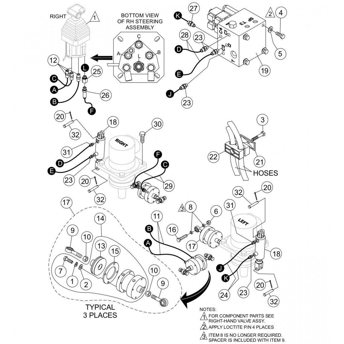 HTX44K4-K5-Y4-Y5— Hydraulic Assembly (Cont'd.) Parts By Multiquip Whiteman
