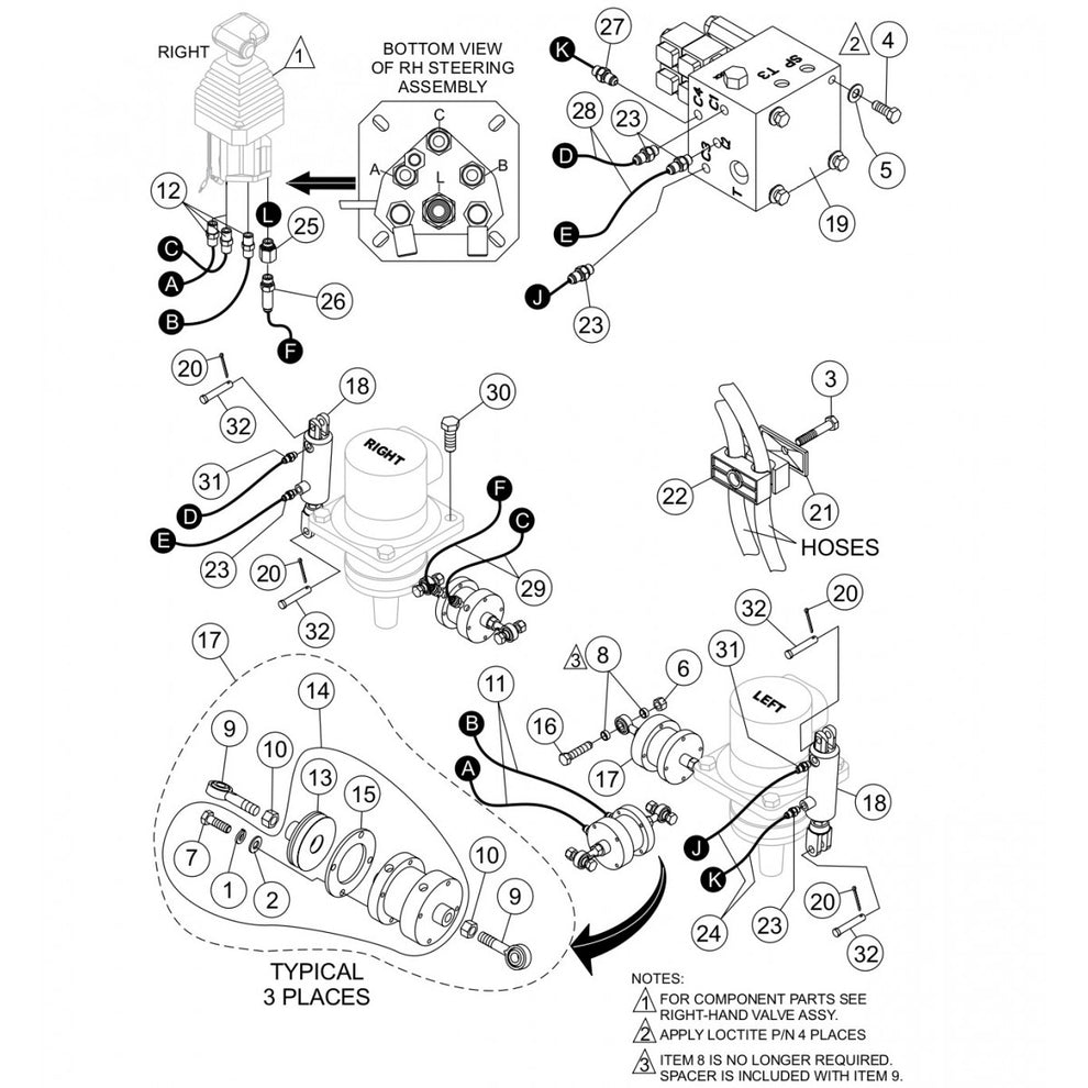HTX44K4-K5-Y4-Y5— Hydraulic Assembly (Cont'd.) Parts By Multiquip Whiteman
