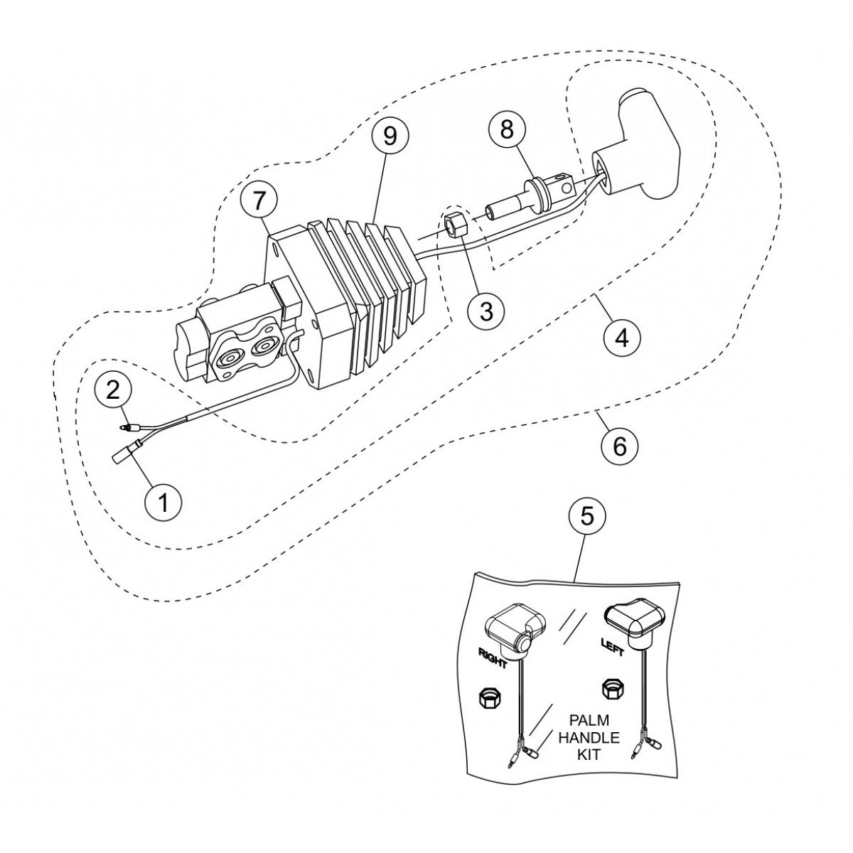 HTX44K4-K5-Y4-Y5— Left-Hand Valve Parts By Multiquip Whiteman