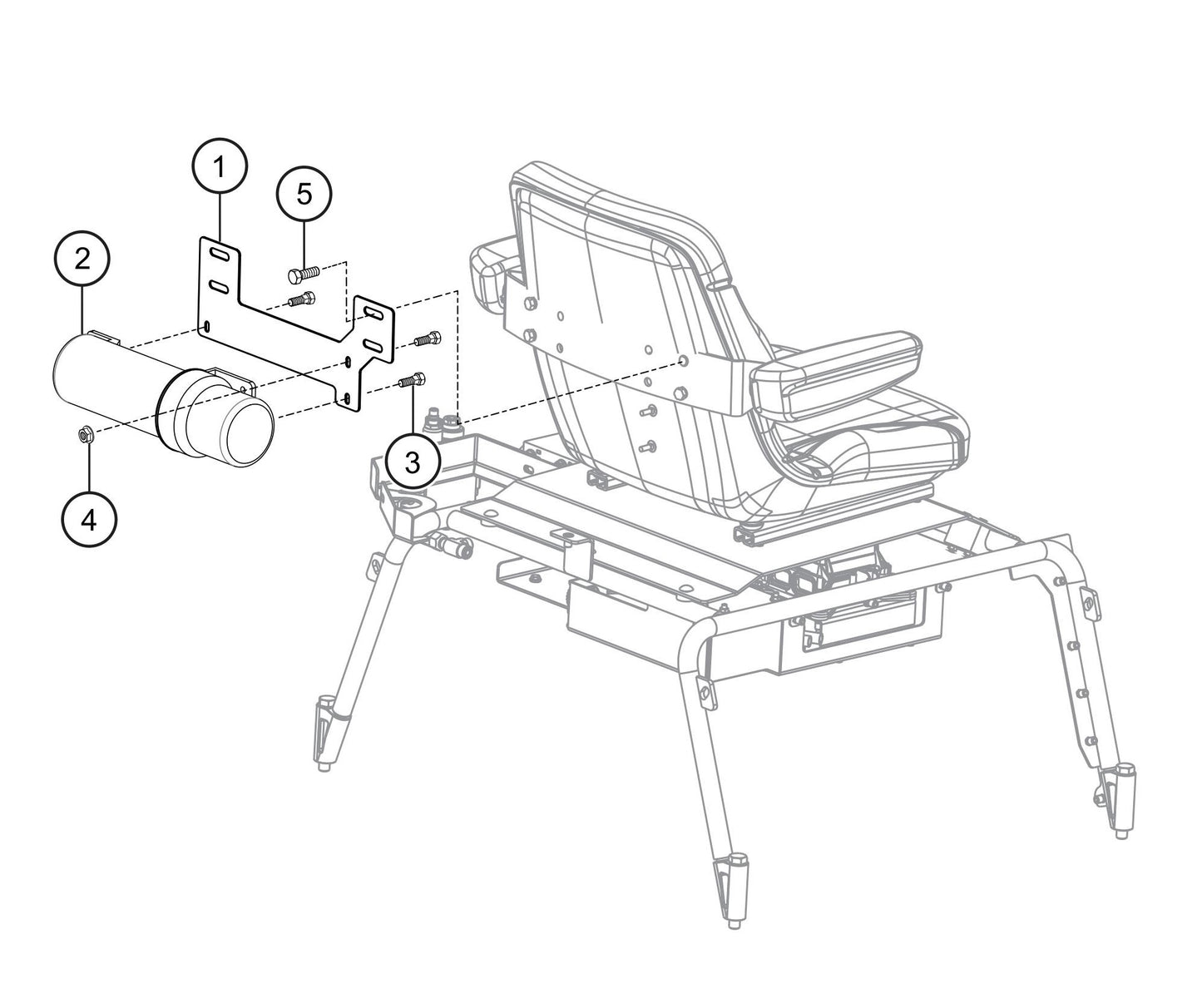 HTX6H Seat Frame-Document Holder Assembly Parts