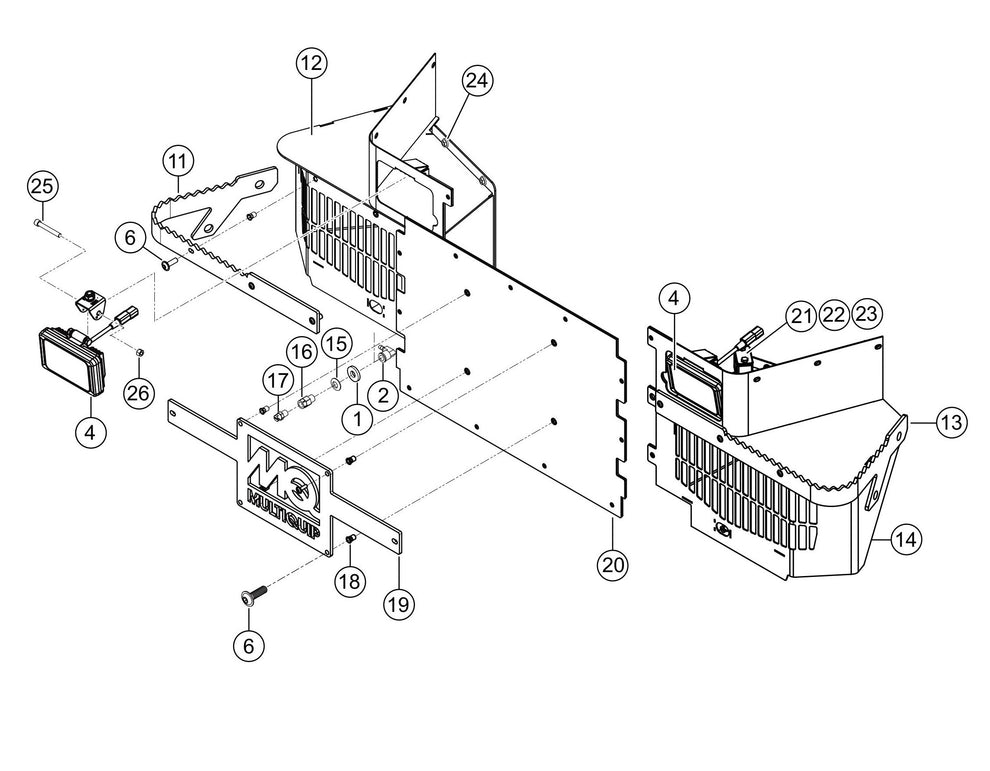 HTXG6DF SN PD2003218 And Above Hydraulic Cooler Cowling Assembly Parts