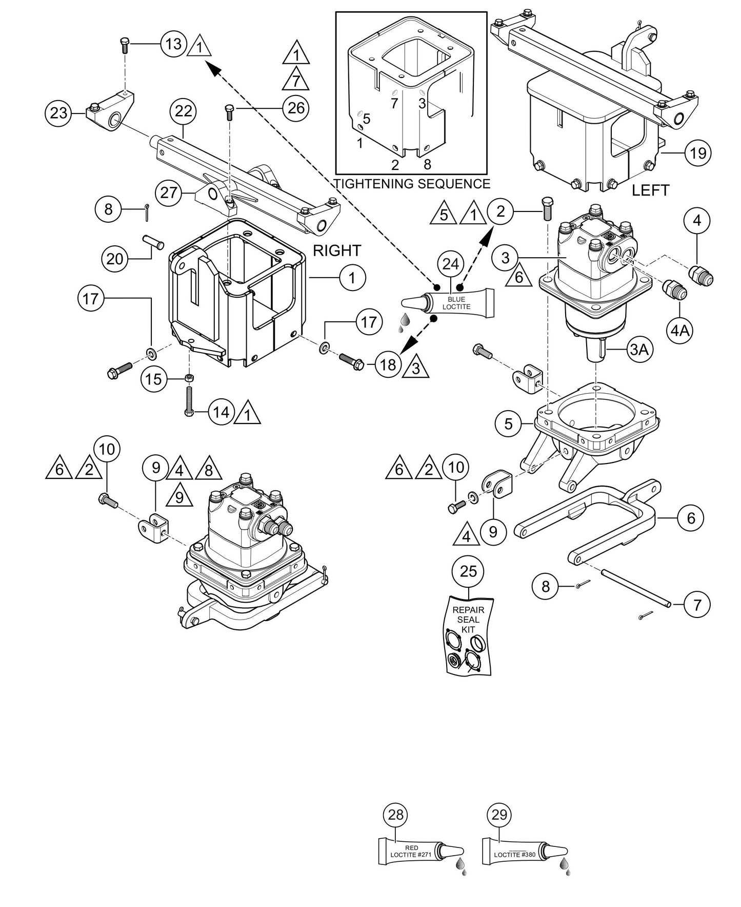 HTXG6DF SN PD2003218 And Above Pivot Assembly Parts