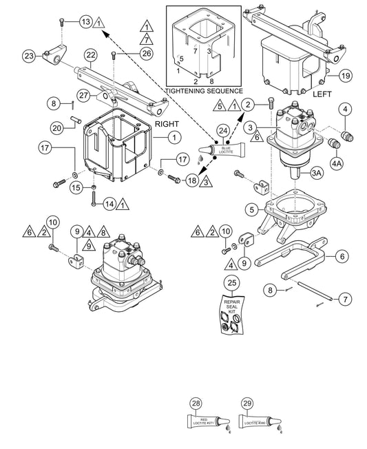 HTXG6DF SN PD2003218 And Above Pivot Assembly Parts