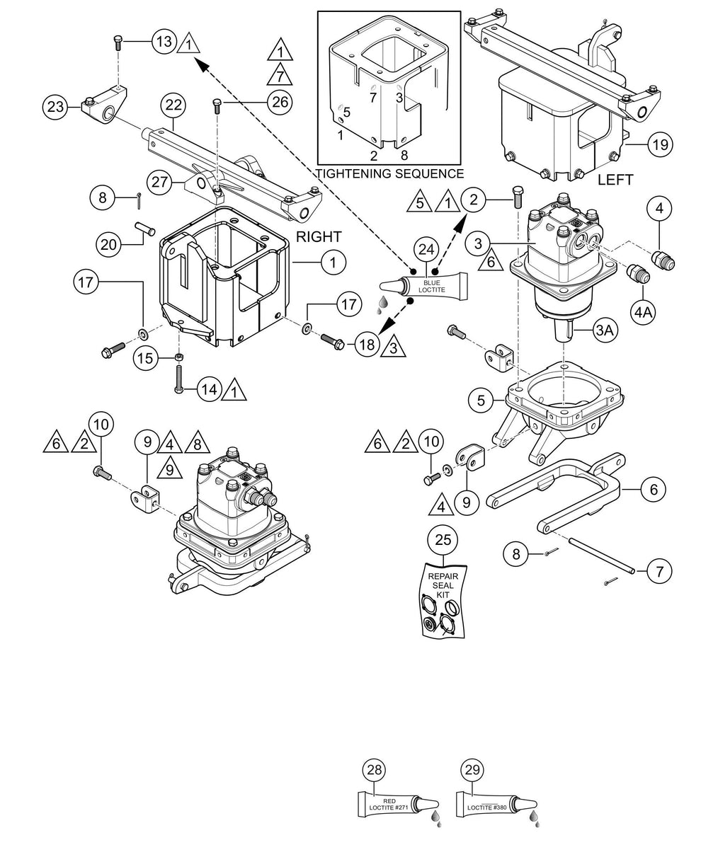 HTXG6DF SN PD2003218 And Above Pivot Assembly Parts