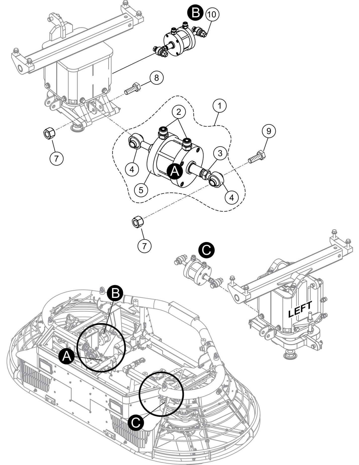 HTXG6DF SN PD2003218 And Above Hydraulic Steering Assembly Parts