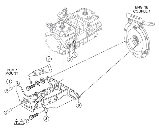 HTXG6DF SN PD2003218 And Above Pump Mounting Bracket Assembly Parts