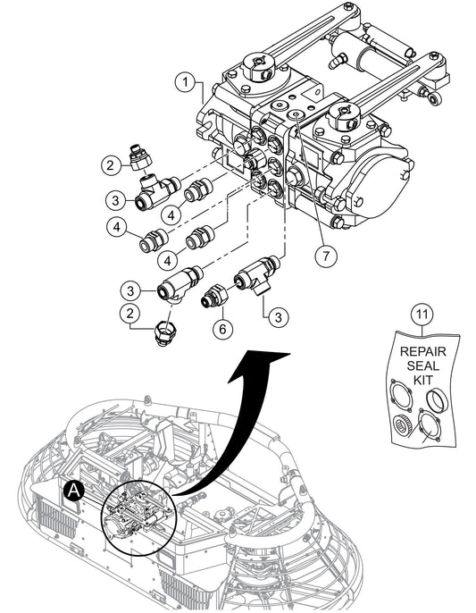 HTXG6DF SN PD2003218 And Above Pump Fittings Assembly Parts