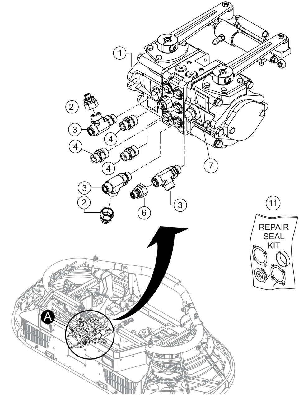 HTXG6DF SN PD2003218 And Above Pump Fittings Assembly Parts
