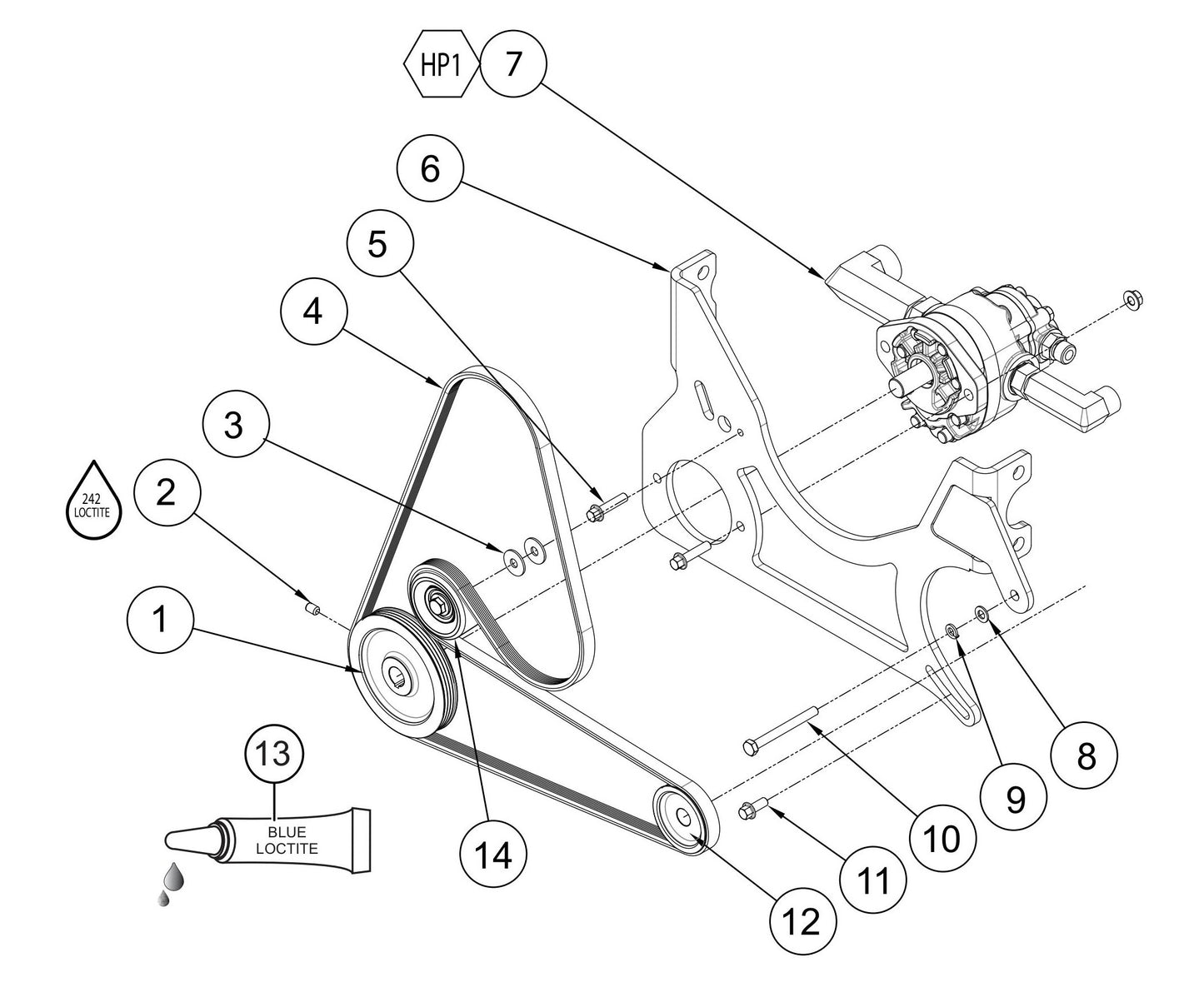 HTXG6DF SN PD2003218 And Above Charge Pump Assembly Parts