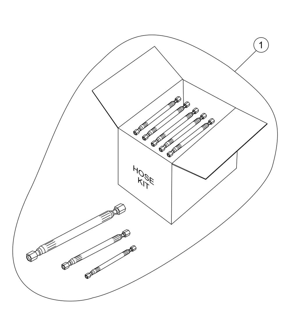 HTXG6DF SN PD2003218 And Above Hydraulic Hose Kit Assembly Parts