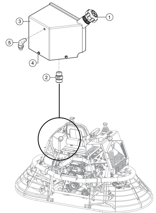 HTXG6DF SN PD2003218 And Above Hydraulic Oil Expansion Tank Assembly Parts